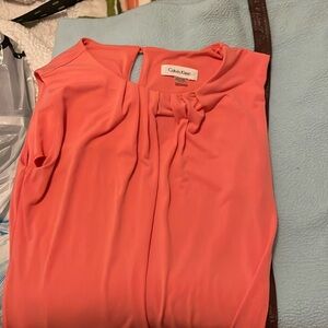 Calvin k office wear top in tangerine